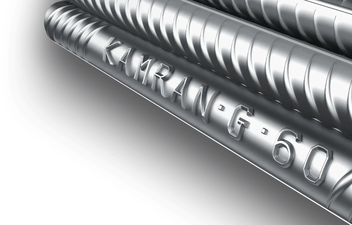 Kamran Steel deformed steel bars (saria) with rolled-in ribs and marks