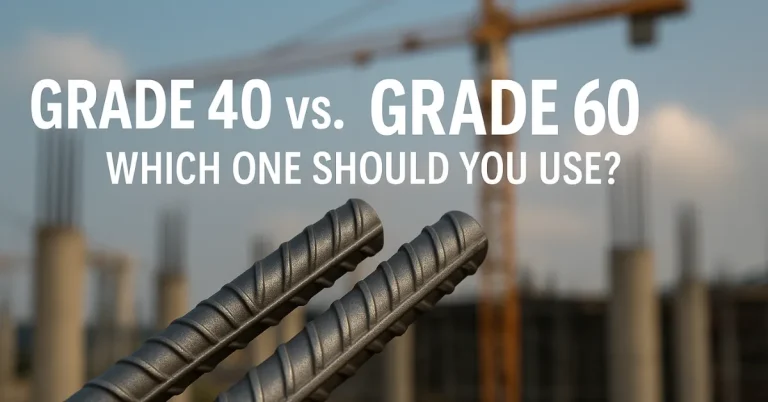 Grade 40 vs Grade 60 steel bars comparison