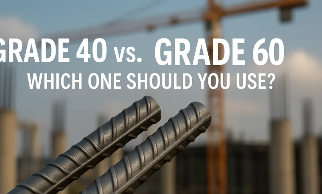 Grade 40 vs Grade 60 steel bars comparison